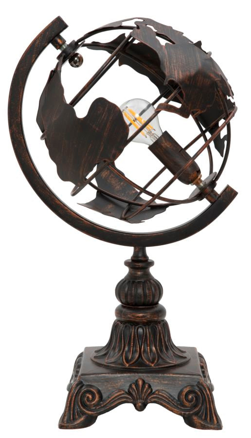 Lampe de table vintage Globe avec pied en métal – World Industry Design