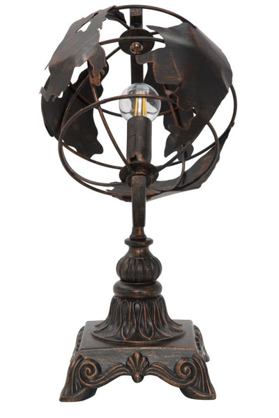 Lampe de table vintage Globe avec pied en métal – World Industry Design