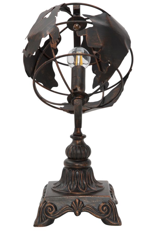 Lampe de table vintage Globe avec pied en métal – World Industry Design