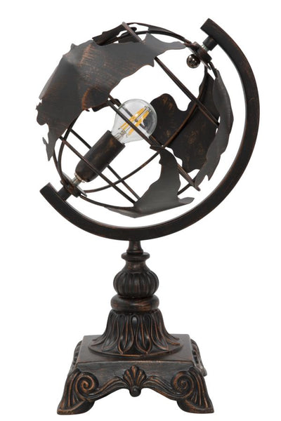Lampe de table vintage Globe avec pied en métal – World Industry Design
