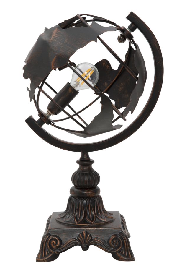 Lampe de table vintage Globe avec pied en métal – World Industry Design