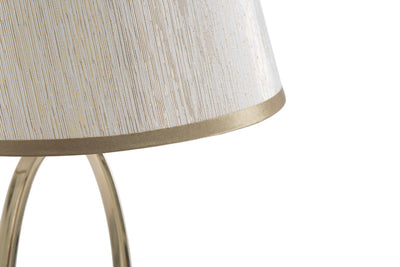 Lampe à poser Glam dorée et crème