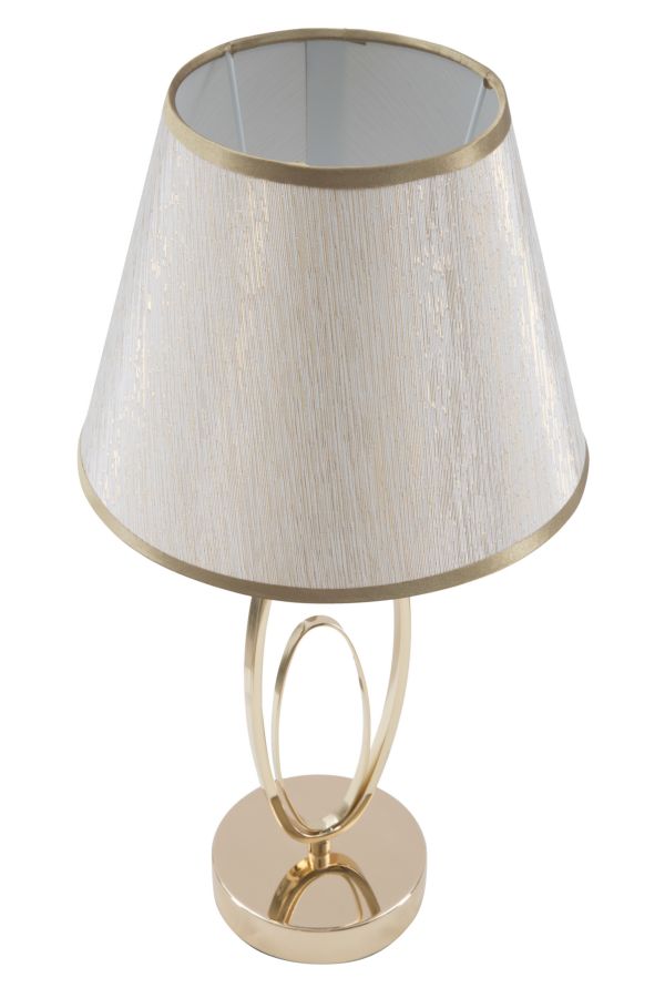 Lampe à poser Glam dorée et crème