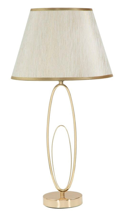 Lampe à poser Glam dorée et crème