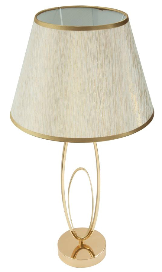 Lampe à poser Glam dorée et crème