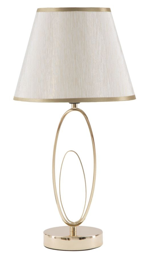 Lampe à poser Glam dorée et crème