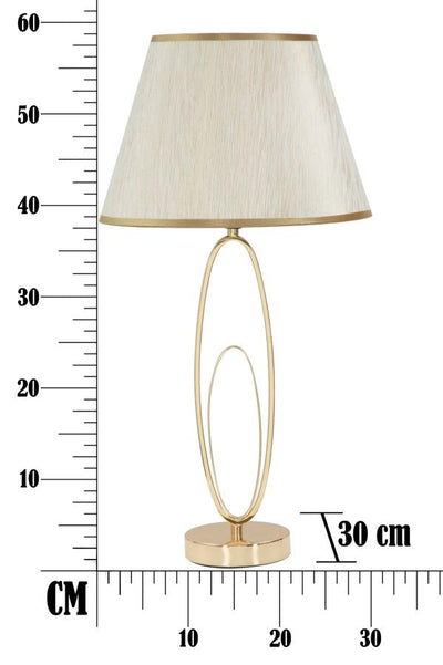 Lampe à poser Glam dorée et crème