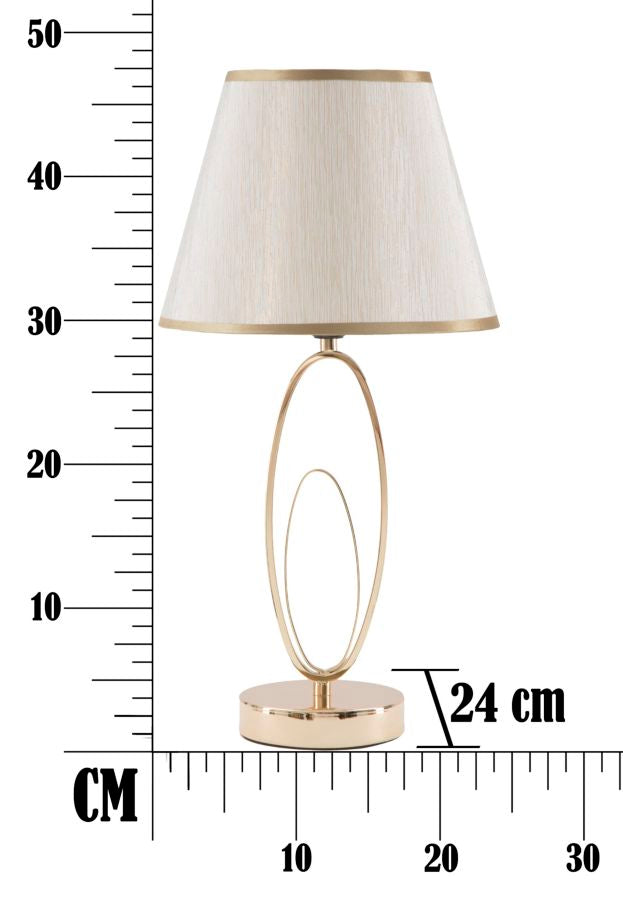 Lampe à poser Glam dorée et crème