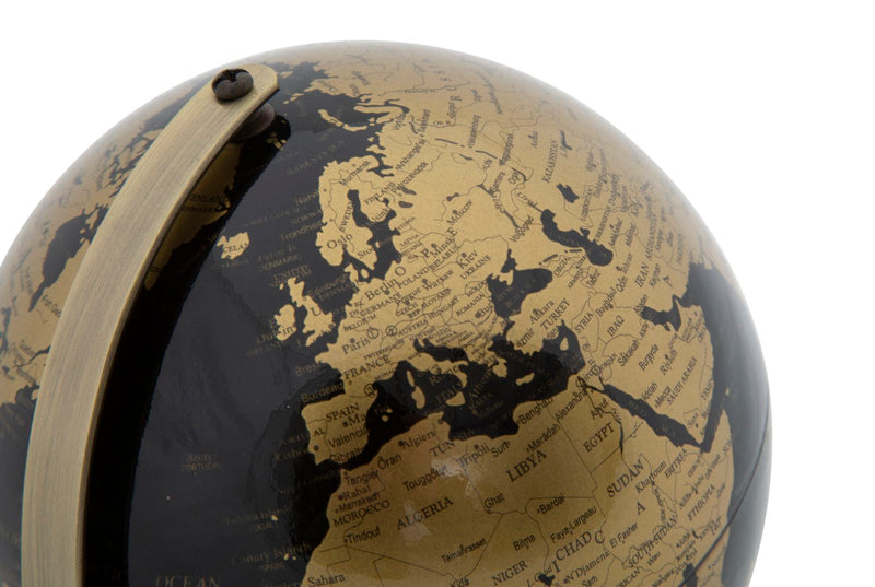 Globe terrestre en bronze et noir (petit)