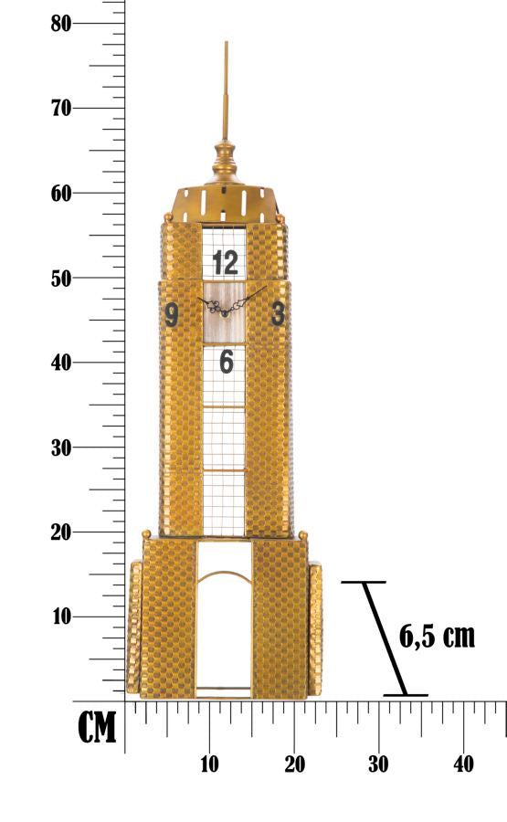 Horloge murale en métal - Golden Tower Building