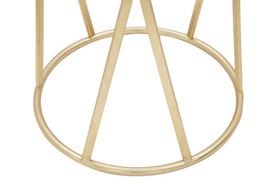 Table ronde sur pied avec base dorée – Support moderne pour plantes