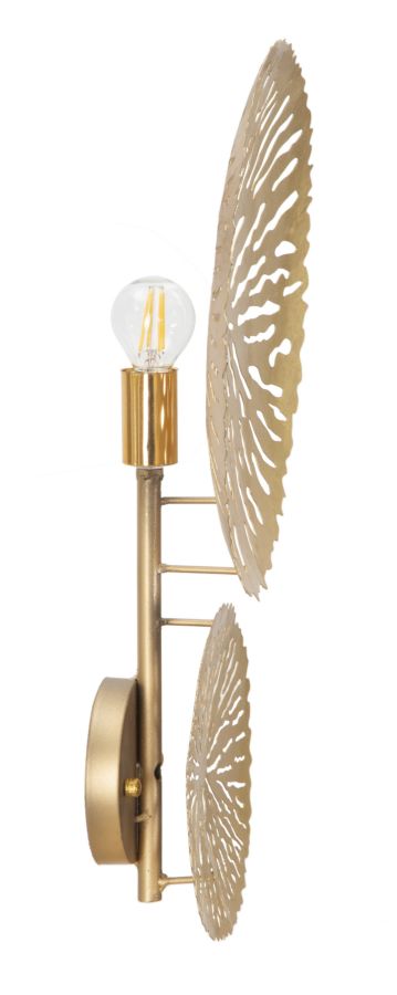 Lampe murale Glam ronde en métal doré