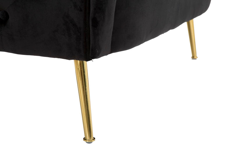 Canapé en velours noir – Canapé rembourré Bucarest