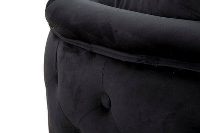 Canapé en velours noir – Canapé rembourré Bucarest
