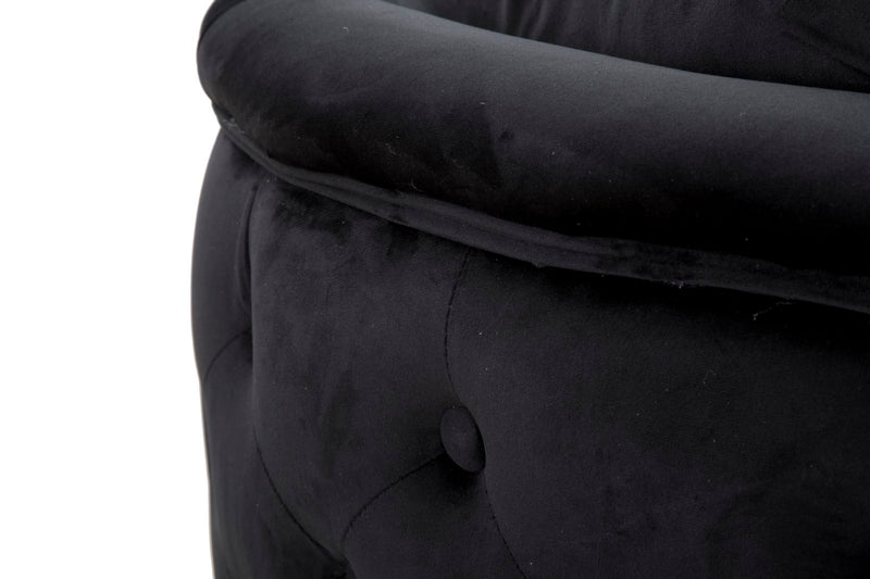 Canapé en velours noir – Canapé rembourré Bucarest