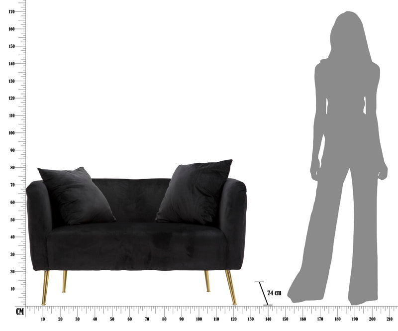 Canapé en velours noir – Canapé rembourré Bucarest