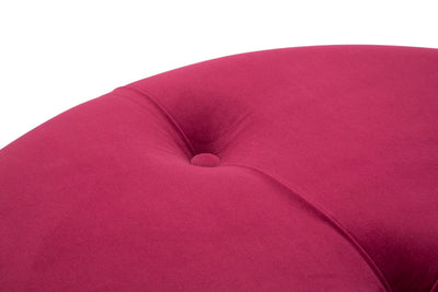 Lot de 2 poufs en velours rouge bordeaux – Paire d'ottomans de rangement