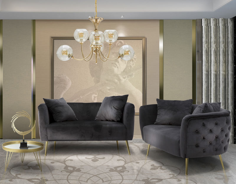 Canapé en velours noir – Canapé rembourré Bucarest