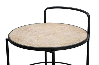 Chariot en métal noir – Étagère roulante Arex