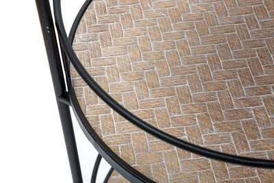 Chariot en métal noir – Étagère roulante Arex