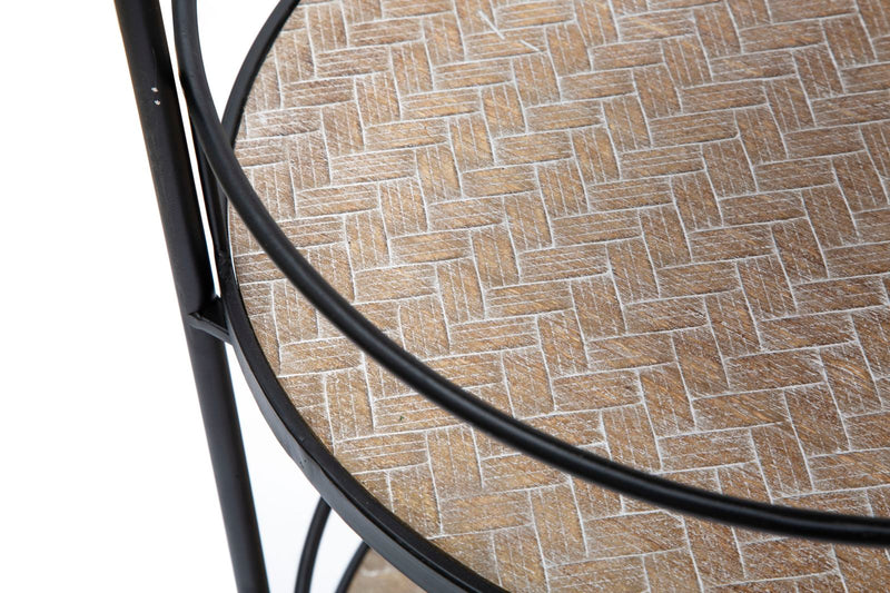 Chariot en métal noir – Étagère roulante Arex