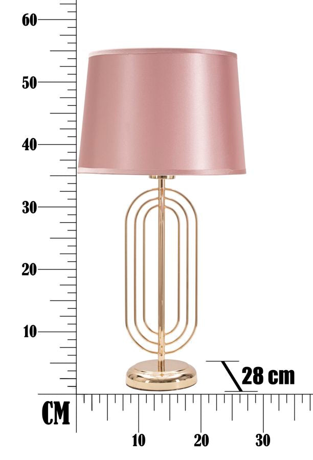 Lampe à poser Glam en métal doré et rose