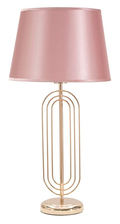 Lampe à poser Glam en métal doré et rose