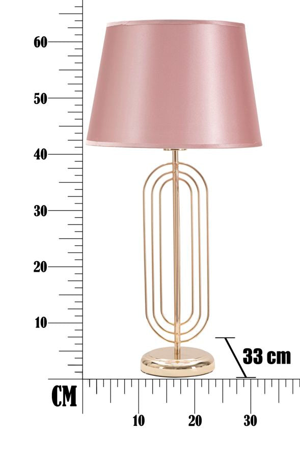 Lampe à poser Glam en métal doré et rose