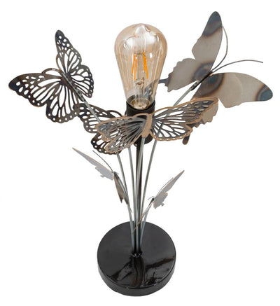 Lampe à poser papillon en métal