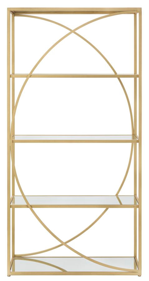 Étagère en métal doré – Bibliothèque moderne Glamy