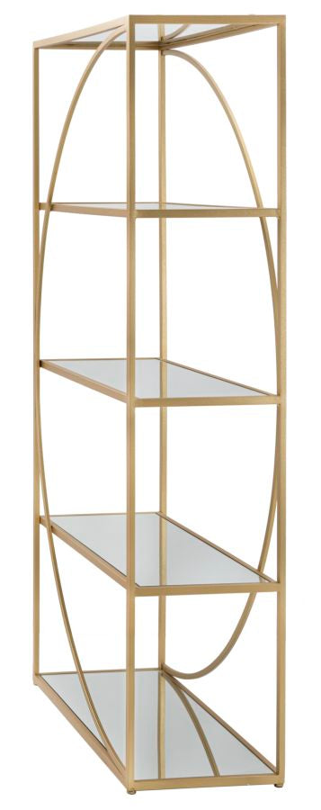Étagère en métal doré – Bibliothèque moderne Glamy