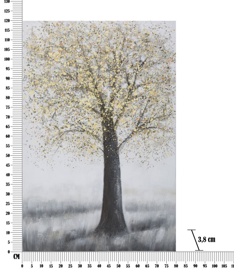 Peinture sur toile d’un arbre fait à la main