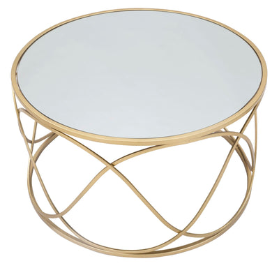 Table basse en verre avec piètement doré – Table de salon moderne Lury