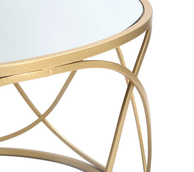 Table basse en verre avec piètement doré – Table de salon moderne Lury