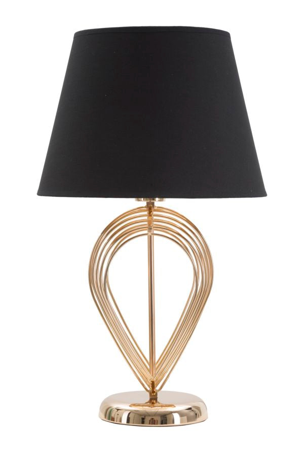 Lampe à poser en métal noir et doré