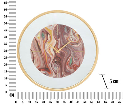 Horloge murale avec motif marbré