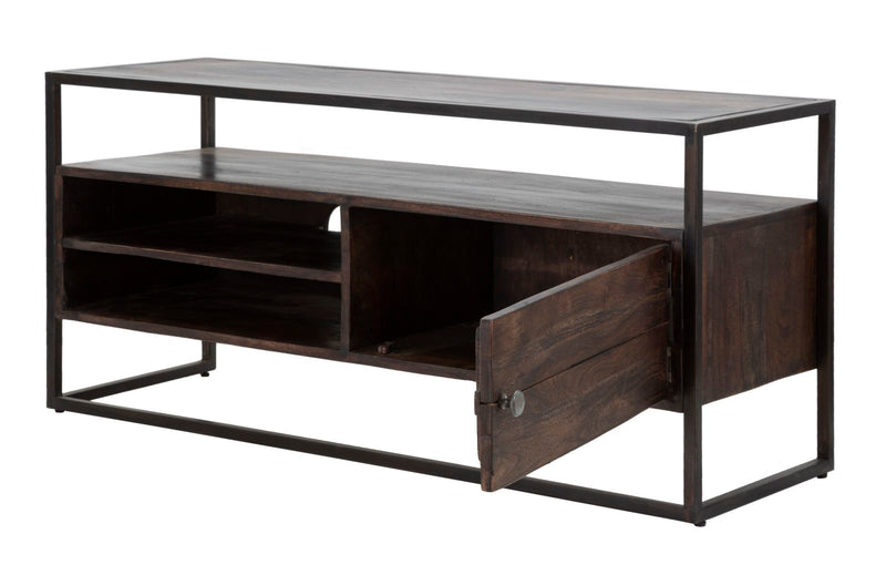 Meuble TV en bois avec structure en métal – Meuble multimédia Burn