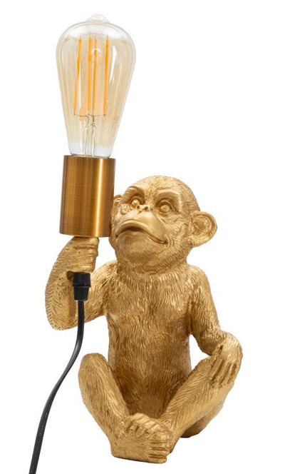 Lampe à poser singe doré