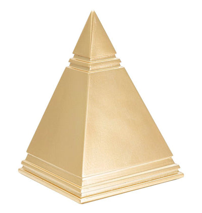 Pyramide dorée décorative (statue en résine)