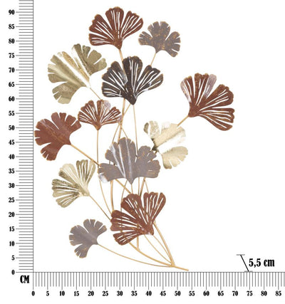 Décoration murale en feuilles métalliques