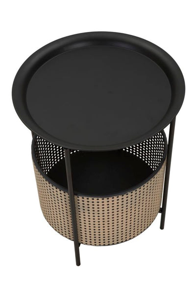 Table d'appoint ronde avec plateau noir – Osaka Table d'appoint