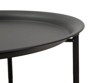 Table d'appoint ronde avec plateau noir – Osaka Table d'appoint