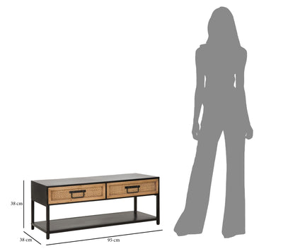 Meuble TV en bois avec tiroirs – Meuble multimédia Hanoi