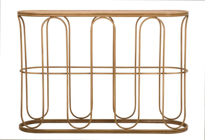 Console en bois avec design à lattes – Samui Entryway