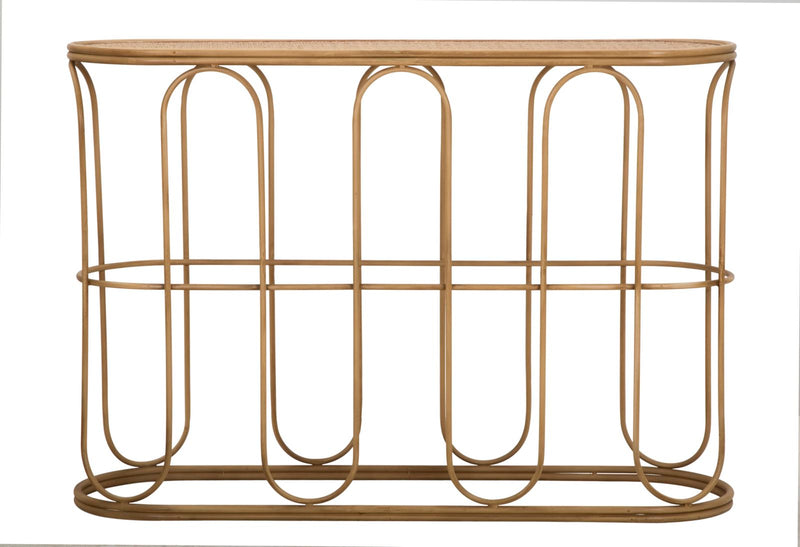 Console en bois avec design à lattes – Samui Entryway