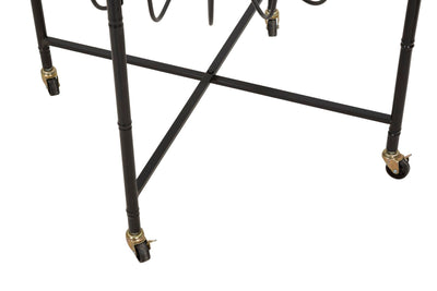 Table basse en verre avec structure en métal noir – Design moderne Cebu