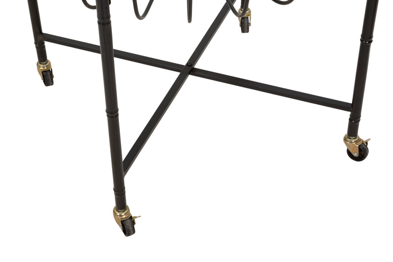 Table basse en verre avec structure en métal noir – Design moderne Cebu