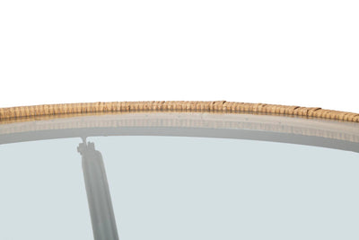 Table basse ronde avec base en rotin – Saint Barth Rotondo