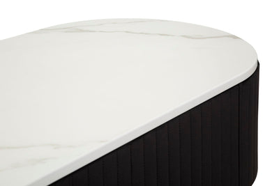 Meuble TV en bois noir avec base dorée – Montpellier Meuble moderne