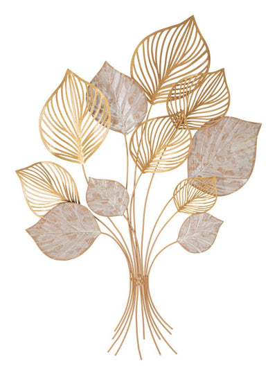 Bouquet de feuilles en métal - décoration murale moderne